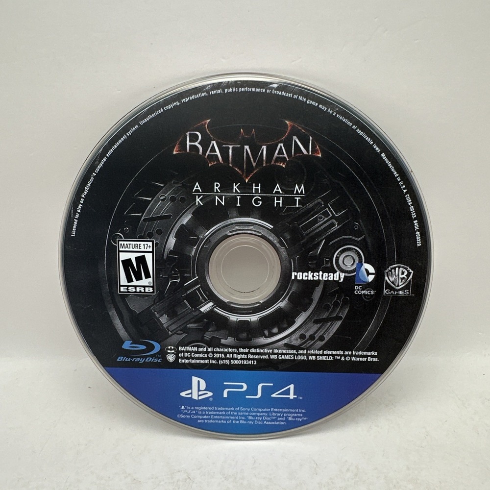 Batman: Arkham Knight PS4 PlayStation 4, 2015 Disc WB DC Comics